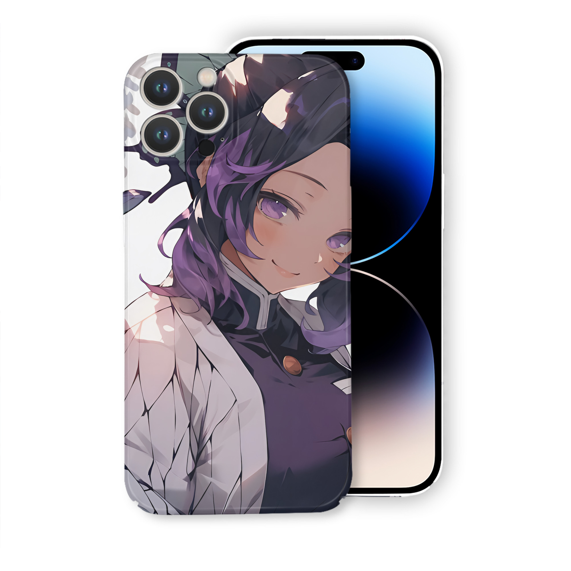 （画像用） 鬼滅の刃（きめつのやいば）蟲柱-胡蝶 しのぶ／こちょう しのぶ Kochou Shinobu 【iPhone 14シリーズ対応】ハードケース